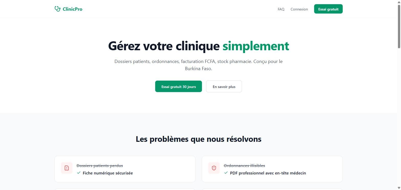 ClinicPro - logiciel de gestion de clinique