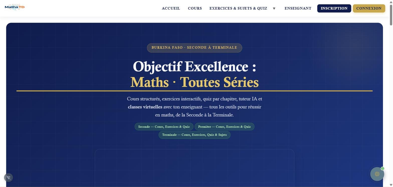 MathsTD - plateforme de revision de mathematiques